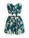 2PCS 1930s Tropical Floral Print Strapless & Shorts Set - vintage fashion, retro style