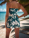 2PCS 1930s Tropical Floral Print Strapless & Shorts Set - vintage fashion, retro style
