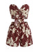 2PCS 1930s Tropical Floral Print Strapless & Shorts Set - vintage fashion, retro style