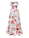 This 1930s Bandeau Floral Tiered Ruffle Hem Dress wraps her in 1930s elegance, one twirl at a time