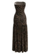 1930s Bandeau Zebra Print Mesh Split Dress - vintage dress, retro fashion