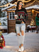 Black 1930s Merry Christmas Reindeer Hearts Sweater - vintage fashion, retro style, classic black