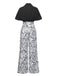 2PCS 1930s Dolman Sleeve Lapel Blouse & Floral Pants - vintage fashion, retro style