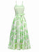 1930s Bow Organza Floral Spaghetti Straps Dress - vintage dress, retro fashion