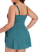 1930s Color Block Ribbed One-Piece Swimsuit, vintage swimsuit, pin-up swimwear, retro beach style, women, elegant