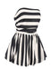 1930s Contrast Stripe Bandeau Pleated Puff Top, vintage top, retro blouse - perfect for women who love vintage and retro fashion