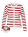 She finds her 1930s story in this 1930s Contrast Striped Long Sleeve Knitted Cardigan