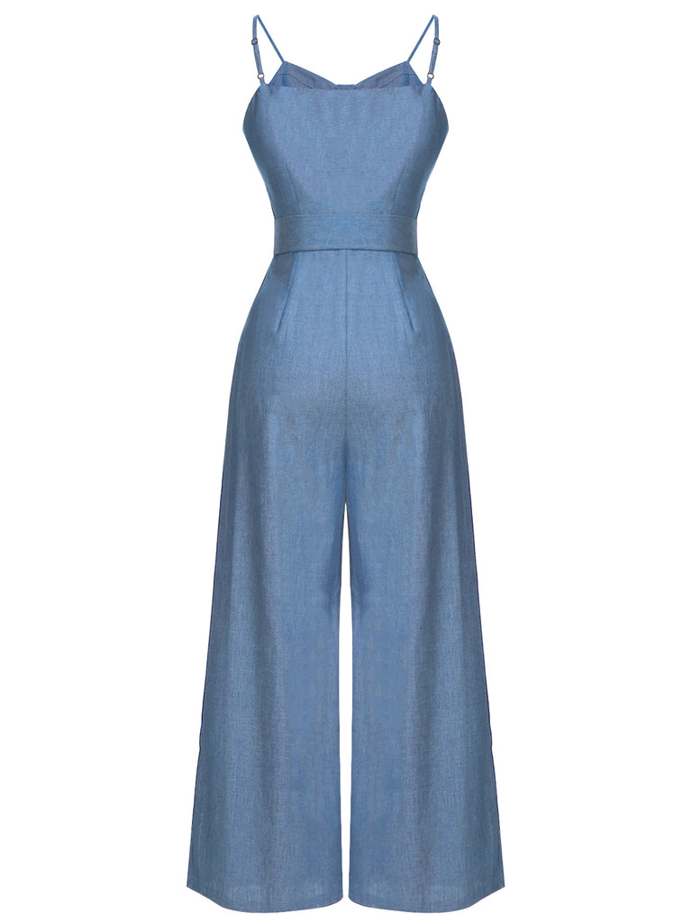 1930s Cowboy Solid Strap Jumpsuit — vintage elegance for the modern woman