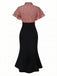 She slips into this 1930s Dots Tie Neck Mermaid Dress and suddenly it's a 1930s daydream