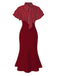 She slips into this 1930s Dots Tie Neck Mermaid Dress and suddenly it's a 1930s daydream