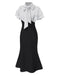 1930s Dots Tie Neck Mermaid Dress — a 1930s silhouette that turns sidewalks into runways