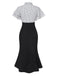 1930s Dots Tie Neck Mermaid Dress — the kind of 1930s dress that makes strangers smile