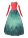 Green 1930s Grinch Martha Cosplay Polka Dot Strapless Dress - vintage dress, retro fashion