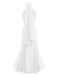1930s Solid Chiffon Criss Cross Strapless Convertible Dress - vintage dress, retro fashion