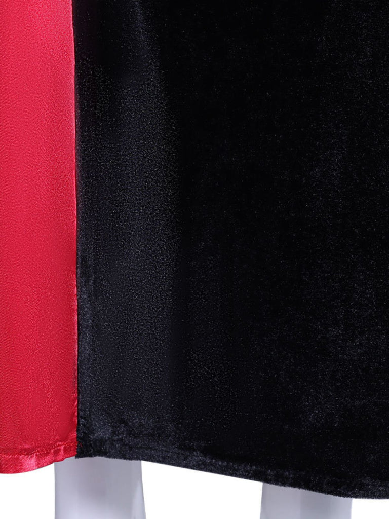 1930s Velvet Bell-Sleeve Wednesday Addams Style Dress - vintage dress, retro fashion