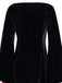 1930s Velvet Bell-Sleeve Wednesday Addams Style Dress - vintage dress, retro fashion