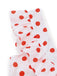 White 1930s Red Polka Dots Off-Shoulder Ruffle Maxi Dress - vintage dress, retro fashion, elegant red