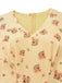Yellow 1930s Ditsy Floral Mesh Sleeveless Ribbon Dress - vintage dress, retro fashion