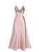 1930s Embroidered Faux Satin Strap Nightgown: wher