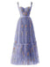 1930s Floral Mesh Boned Lace-Up Dress, classic vintage style elegant retro fashion - Image 16