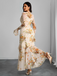 1930s Floral Mesh Ruffle Maxi Dress - vintage dress, retro fashion
