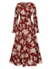 Front view: 1930s 1930s Flower Silhouette V-Neck M