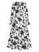 Fabric texture: 1930s 1930s Flower Silhouette V-Ne