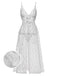 1930s Heart Dot Lace Spaghetti Straps Nightgown, vintage fashion, retro style - perfect for women who love vintage and retro fashion