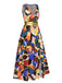 Side view: 1930s 1930s High Slit V-Neck Belted Dress, perfect for retro themed parties, vintage fashion enthusiasts and special occasions