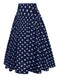 1930s High Waist Contrast Polka Dots Skirt: 1930s grace for the woman who dances through life