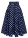 This 1930s High Waist Contrast Polka Dots Skirt spins 1930s stories with every step