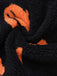 Orange 1930s Halloween Pumpkin Zipper Hooded Jumpsuit - vintage jumpsuit, retro fashion
