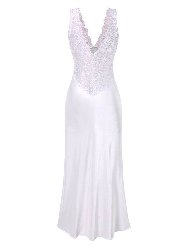 View 10: 1930s 1930s Lace Hollow Satin Patchwork V