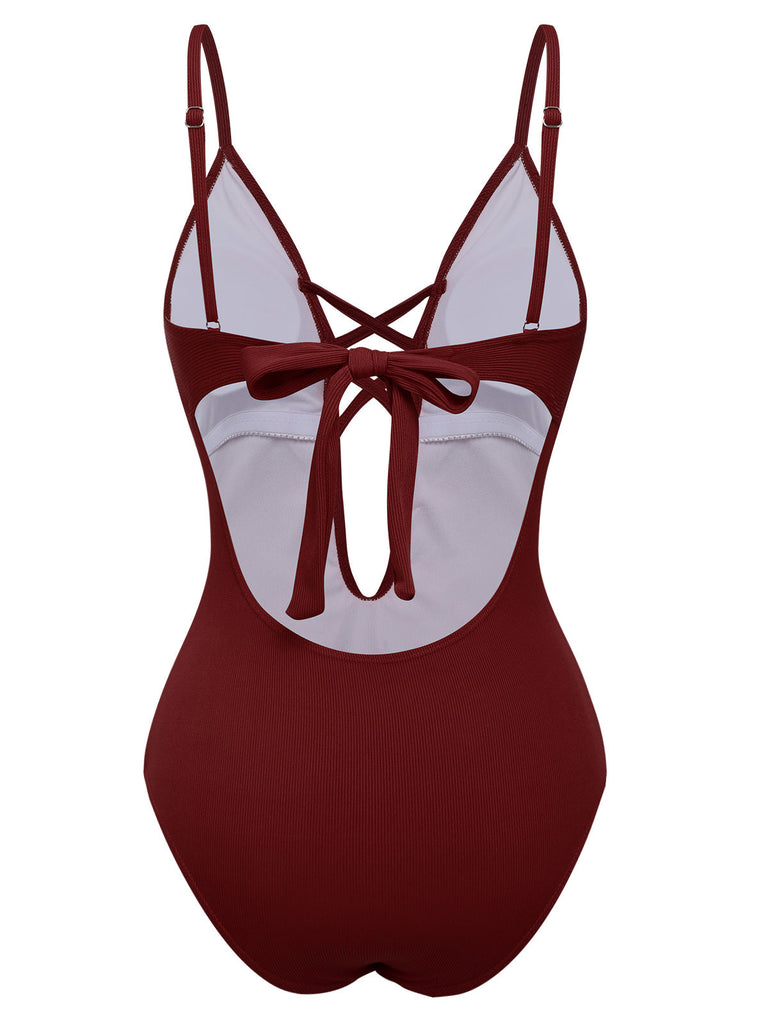 1930s Lace Knitted One-Piece Swimsuit: 1930s Riviera elegance, reimagined for her