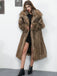 1930s Lapel Faux Fur Long Coat - vintage fashion, retro style
