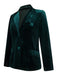 1930s Lapel Pocketed Velvet Solid Coat - vintage fashion, retro style