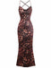 1930s Leopard Print Backless Spaghetti Strap Dress - vintage dress, retro fashion