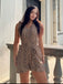 She finds her 1930s story in this 1930s Leopard Print Mullet Sleeves V-neck Romper