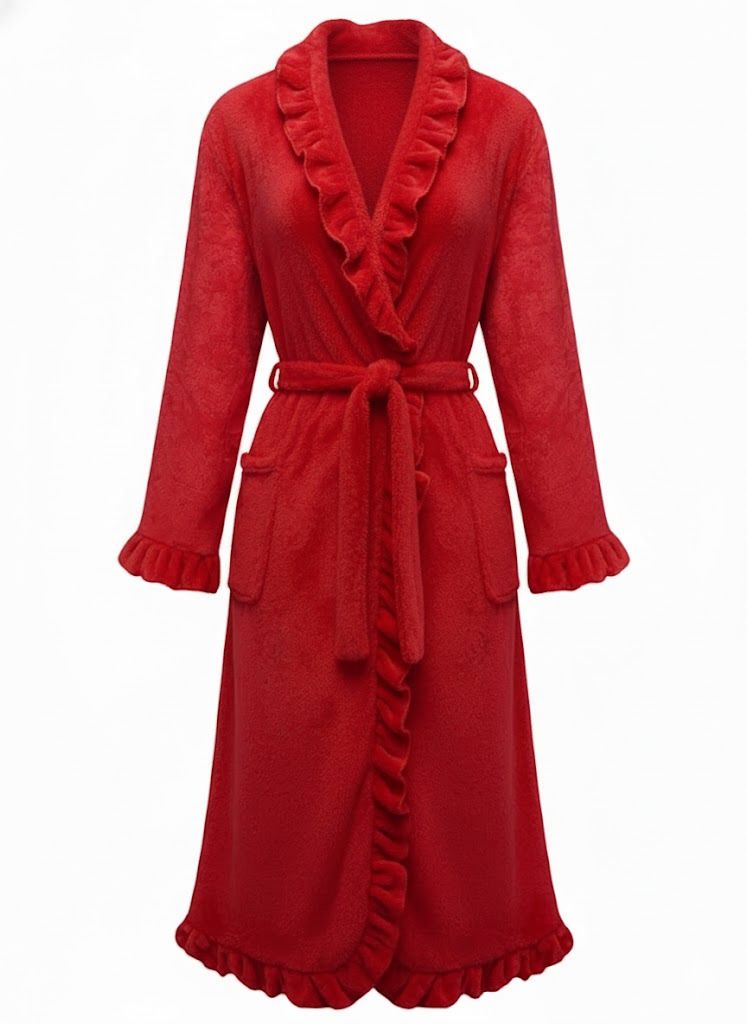 1930s Long Sleeve Flannelette Pajama Robe - vintage fashion, retro style