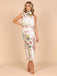 1930s Mock Neck Watercolor Floral Satin Mermaid Dress | vintage dress, retro fashion, elegant style - perfect for retro fashion enthusiasts