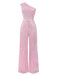 1930s One Shoulder Glitter Solid Jumpsuit, vintage romper, retro jumpsuit - perfect for women who love vintage and retro fashion