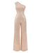 1930s One Shoulder Glitter Solid Jumpsuit, vintage romper, retro jumpsuit - perfect for women who love vintage and retro fashion