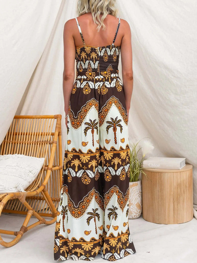 Brown 1930s Vintage Belted Wide Leg Jumpsuit, vintage romper, retro jumpsuit - perfect for women who love vintage and retro fashion