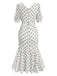 1930s Polka Dot Mermaid Dress — the kind of 1930s dress that makes strangers smile