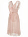 1930s Polka Dot Spaghetti Strap Mesh Princess Nightgown: beautiful vintage lingerie, retro nightgown, elegant sleepwear with timeless appeal