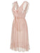 1930s Polka Dot Spaghetti Strap Mesh Princess Nightgown, vintage fashion, retro style - perfect for women who love vintage and retro fashion