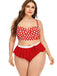 This 1930s Polka Dot Suspender Swimsuit Set carries 1930s vacation dreams in every stitch