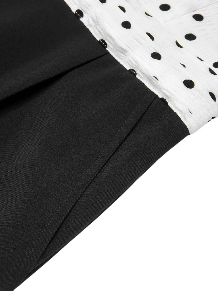 & 1930s Polka Dots Tie Neck Jumpsuit — 1930s vintage charm for her modern wardrobe