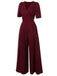 1930s Puff Short Sleeve Wide Leg Jumpsuit — 1930s vintage charm for her modern wardrobe