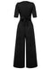 1930s Puff Short Sleeve Wide Leg Jumpsuit — 1930s style that transcends decades